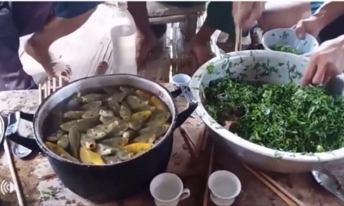 Kinh hãi món “cá nhảy” tanh tách trong cổ họng dân nhậu ở Sơn La